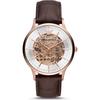 Renato Transparent Brown Leather Gents Automatic Skeleton Watch AR60039