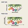 Watercolor Minimalist Fir Snow Festive Atmosphere Decoration for Balcony Glass Windows Beautifying Window Stickers