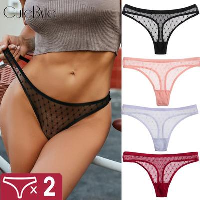CuteByte 2 szt. Seksowne majtki dla kobiet perspektywa kobieta stringi niskiej talii kalesony drążą stringi nowa bielizna Femme