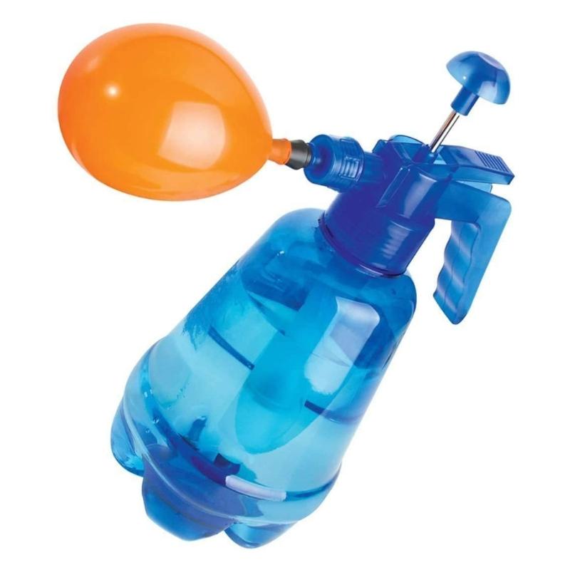 Kids Water Balloon Pressure Sprayer Set Includes 100Pcs Balloon For Outdoor Activities Practical Air Balloon Pump