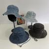 Cappello da Pescatore in Denim Lavato Vintage - Cappello da Sole Traspirante Unisex per Donne/Uomini | Accessorio Moda Outdoor Retrò alla Moda Unisex