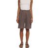 Mazine Linen Bermuda Shorts Brown