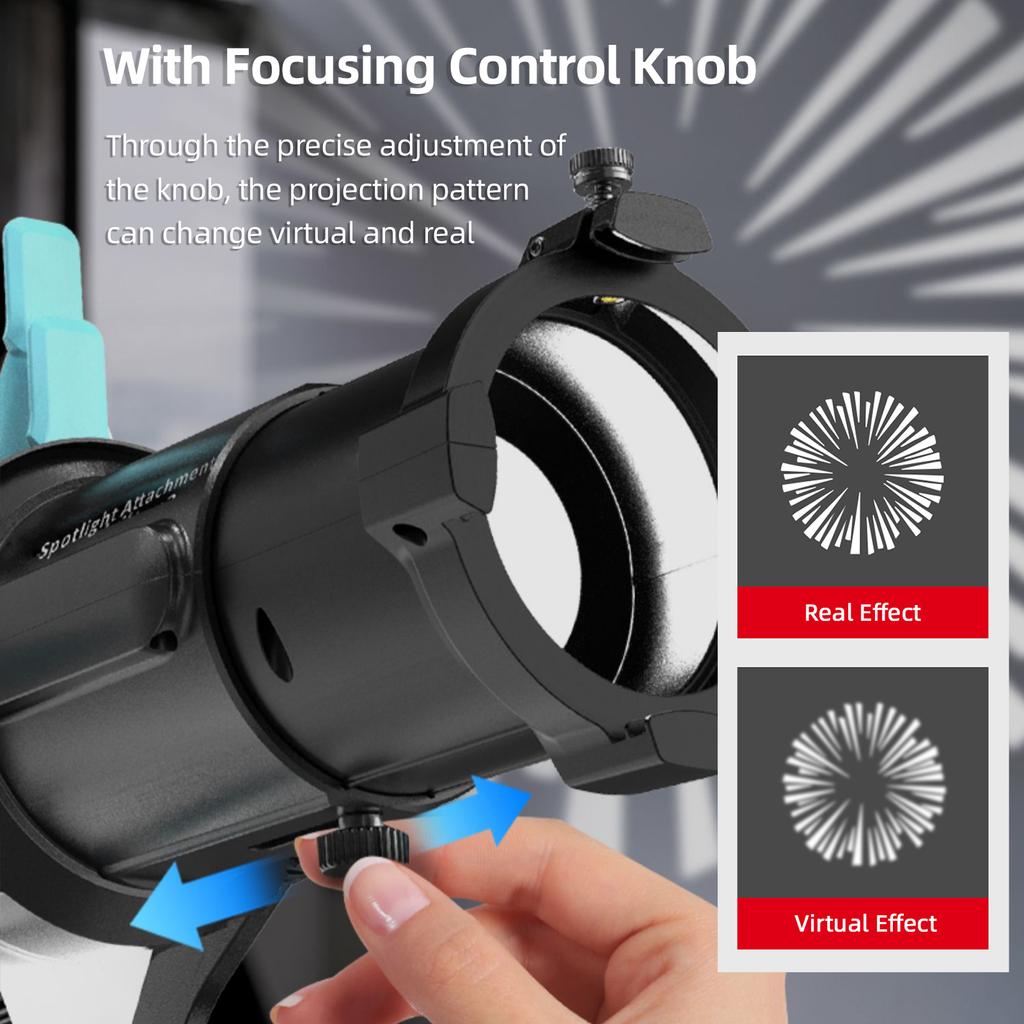 LIPPMANN Optical Spot Bowens Mount Conical Snoot Kit pro LED Continuous Light Strob Light s