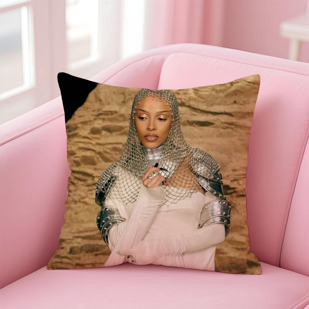 Singer D-Doja CatS Cushion Cover Home & Car Multi-Scene Pillow Cover - Reversible, Soft & Durable for Daily Use