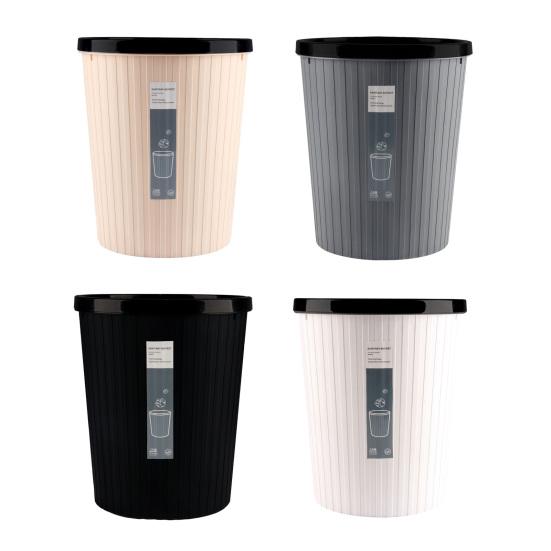 2PCS Garbage Can with Pressure Ring Design Waste Bin Large Capacity Portable Strong Load Capacity Trash Bin for Home Bedroom Bathroom Kitchen