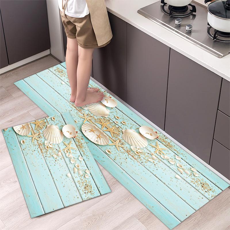 Kitchen Rugs Print Non-Slip Thick Cushioned Kitchen Mat Comfort Standing Mat for Kitchen