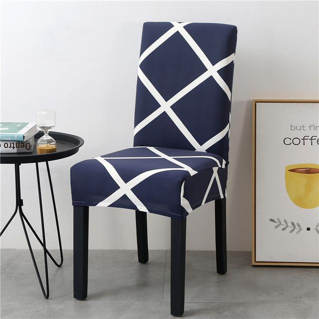 Elastic Dining Chair Cover Printing Spandex Removable Chair Slipcover For Kitchen Wedding Hotel Banquet Room Seat Case Cover for Home