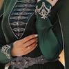 Slavic Caucasus Bride Jewelry Set For Women Crystal Dress Belt Breastplate Set Antique Silver Color Turks Belt