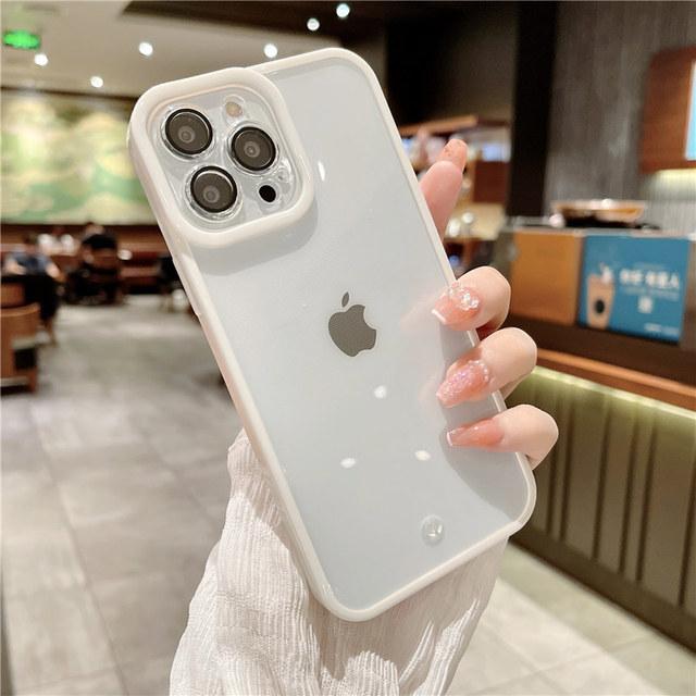 

Прозрачный противоударный чехол-бампер для телефона Iphone 13 11 12 Pro Max Xs Max Xr X Xs 13pro 11, мягкая акриловая задняя крышка для защиты камеры For iPhone 13Pro Max