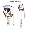 Halloween Badge Reel Bat Spider Web Ghost Pumpkin Retractable Id Badge Holder With 360 Rotating Alligator Clip Nurse Name Holder
