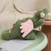 Cute Matcha Green Dragon Plush Toy Soft Stuffed Dragon Doll with Pink Wings Huggable Adorable Plushie for Girl Gift