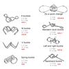 8Pcs/Set Metal Wire Puzzle Montessori Educational Carbon Steel IQ Mind Brain Teaser Stress Reliever Toys for Children