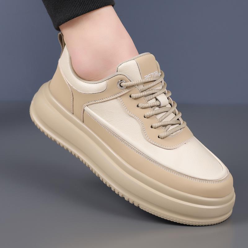 

Мода Модный бренд Обувь для скейтборда Мужская кожаная платформа Повседневная обувь Износостойкая Мужские оксфорды на плоской подошве Универсальная уличная обувь для ходьбы 38