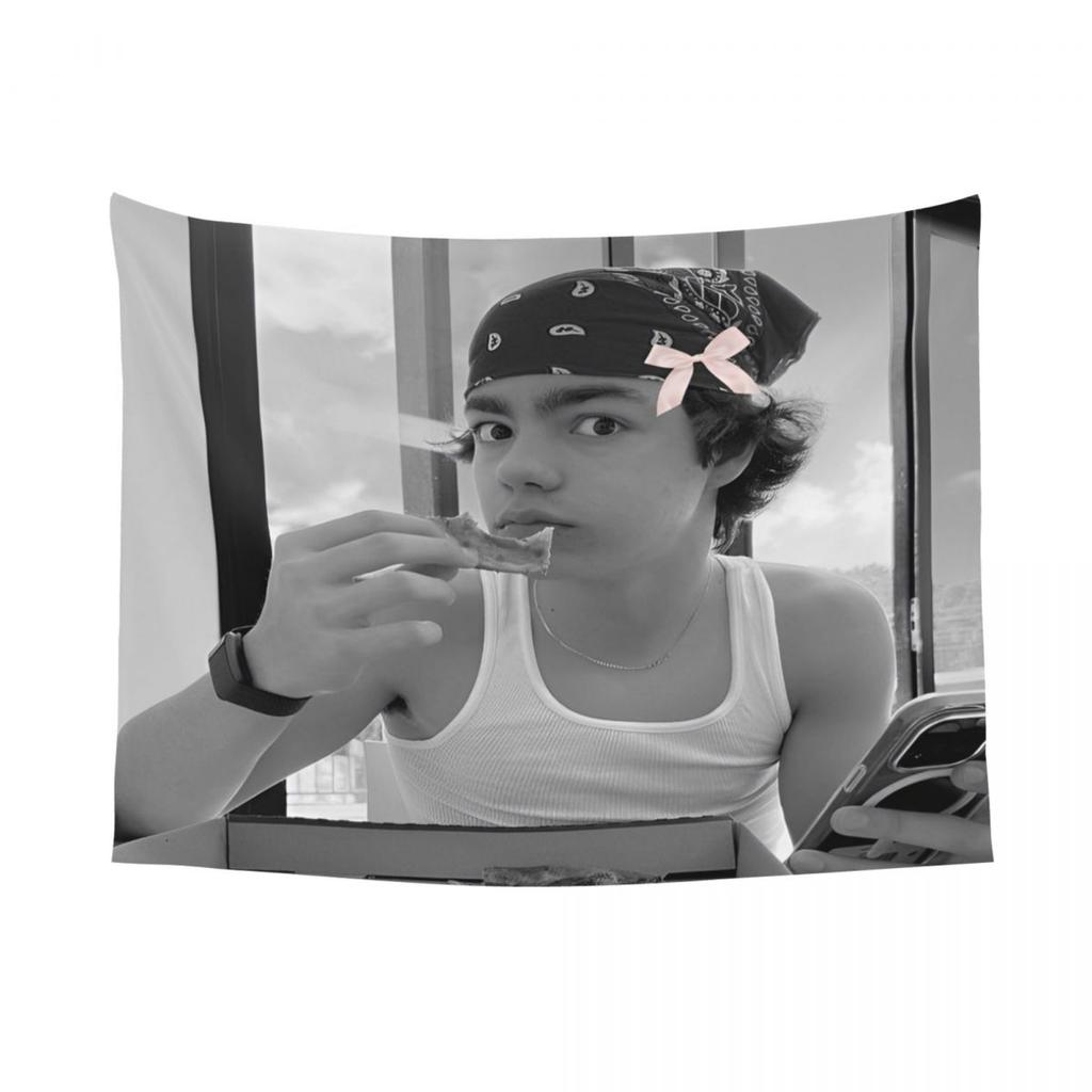 Unique Aesthetic Poster Tapestry Malachi Barton Actor Wall Tapestry Pink Flag Wall Hanging Bedroom Dorm Backdrop Cloth Banner