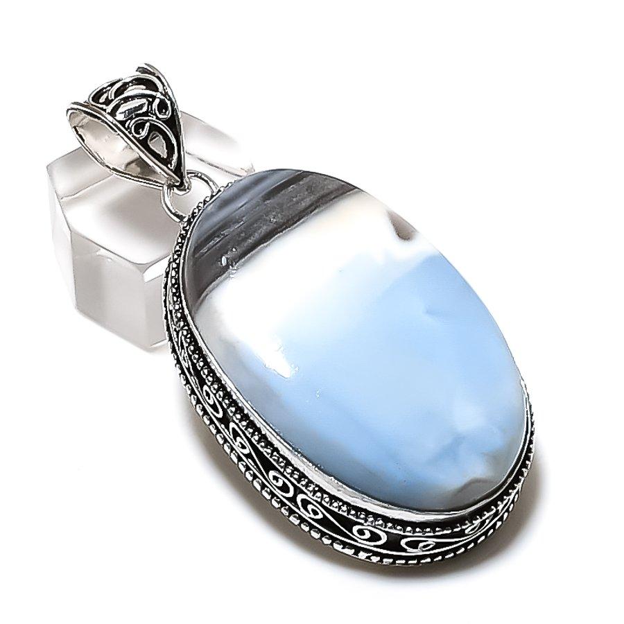 Natural Owhyee Opal Gemstone Handmade 925 Sterling Silver Pendant 2.32  ETC-14206
