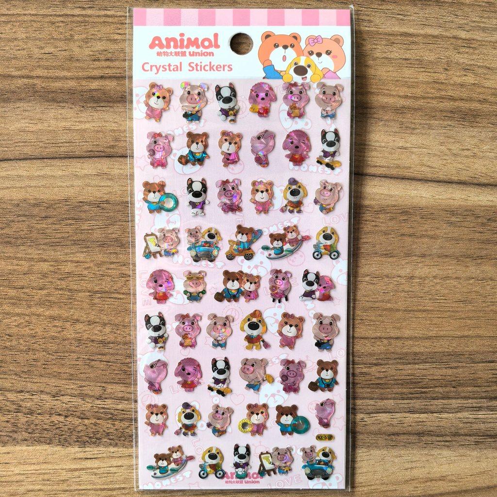 4 Sheets Mini Animal Crystal Stickers - Cute Tiny Pet Decals for DIY Crafts, Planners & Scrapbooking BulingBulingStickers Store