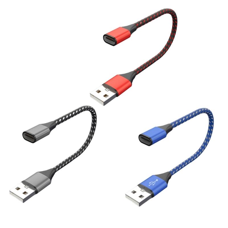 USB 2.0 Adapter Male to Type C Female Connector 480Mbps Data Sync for Laptop PC USB Chargers Extension Converter