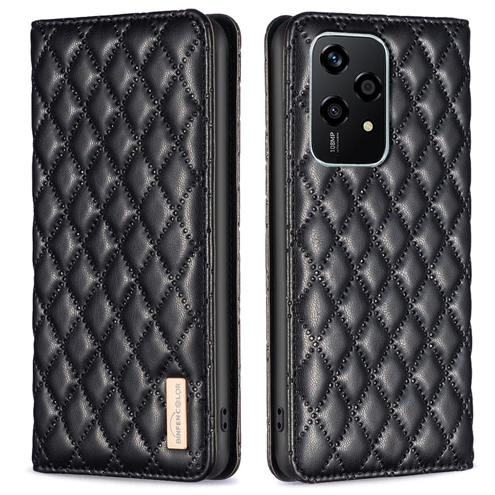 BINFEN COLOR BF Style-16 Für Honor 200 Lite PU Leder Handy Ständer Hülle Magnetisch Großhandel Handyhülle