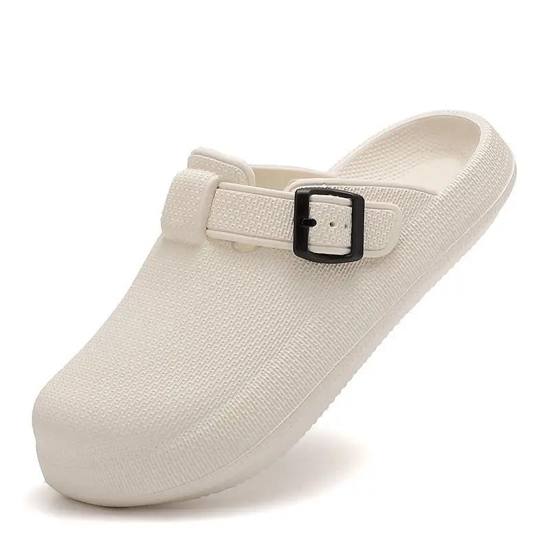 Fashion Men's Shoe Platform Mules Half Beach Slides Fun Eva Low Price Clappers 2025 Designer Luxury Trend Casual Original Male Slipper