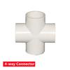 Straight 3-way 4-way Connector Inner Diameter 20mm 25mm 32mm PVC Garden Lawn Irrigation Water Pipe Pipe DIY Shelf Pipe Fittings