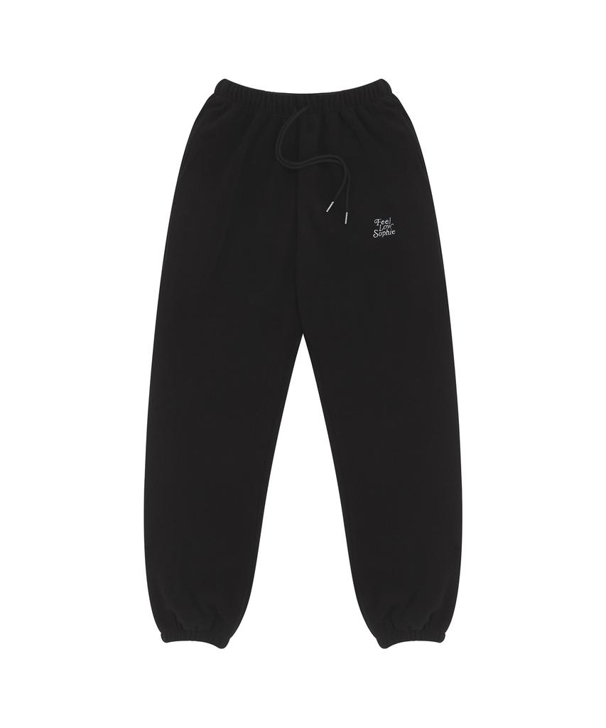 Pillosopi Logo Fleece Pants Black