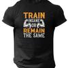 Black Cotton TShirt Muscle Gym Workout Motivational Fitness Streetwear Casual Cool Black TShirt - Men's Summer Cotton Graphic...