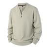Felpa Casual Larga Mezza Zip Autunno Primavera Pullover Monocolore Top Base Uomo Uomo
