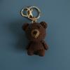 Cartoon Animal Doll Series Crochet Keychain Knitted Rabbit Keychain Cute Bear Keyring For Bag Pendant Custom Accessory