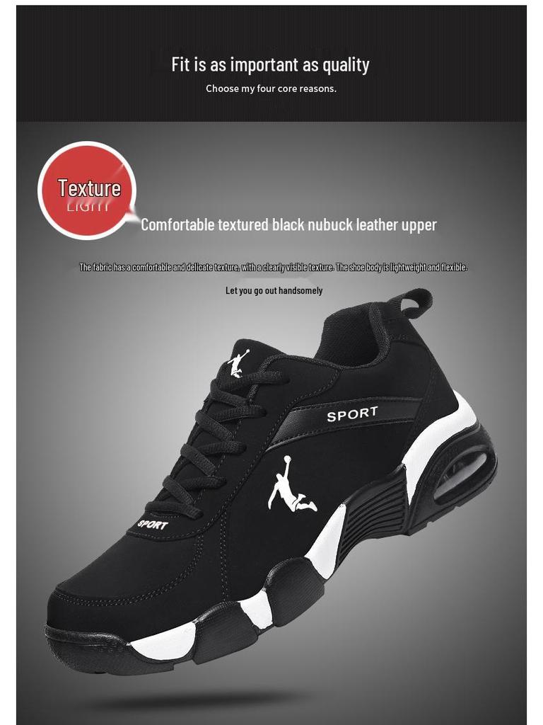 Kobe Brand Autumn/Winter Men's Non-Slip Plus Velvet Casual Travel Sneakers