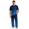 Men's Short Sleeve Pajama Set with Button Fly and Elastic Drawstring Waist