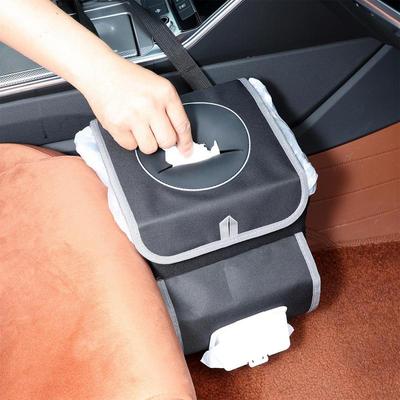 Car Trash Can With Lid Waterproof Car Trash Bin Automotive Garbage Cans Car Trash Holder Automotive Trash Can With Storage Bag
