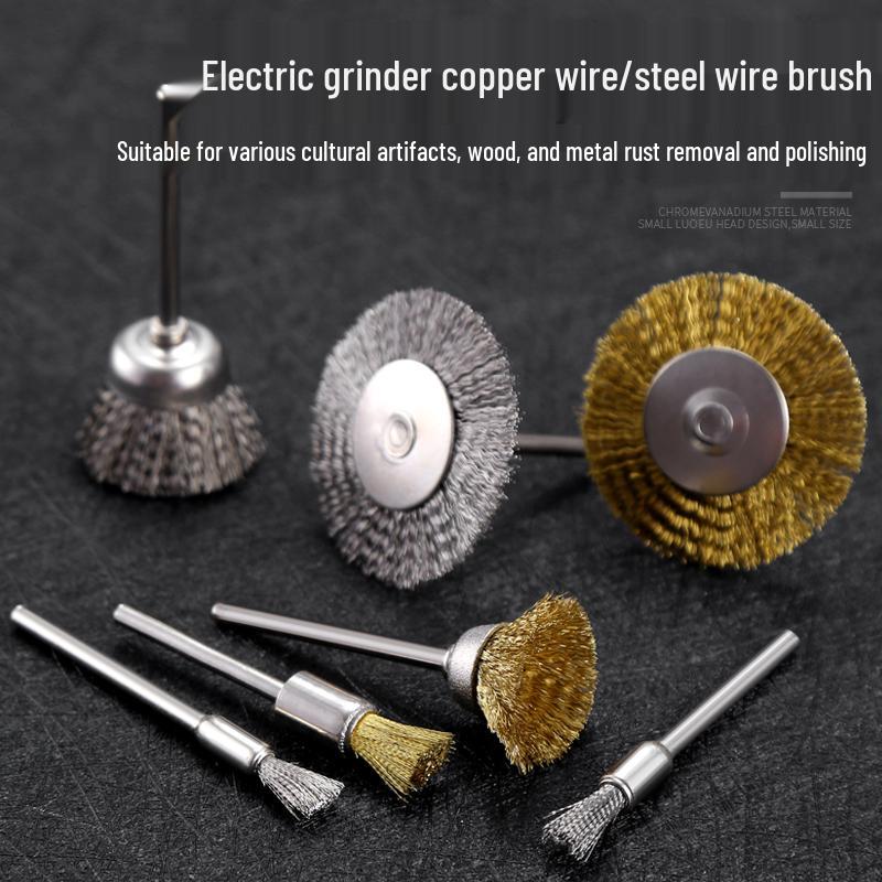 Electric Grinder Steel Wire Brush Polishing Head for Rust Removal and Walnut Polishing
