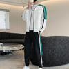 Fashion Korean Version Men's Patchwork Zippered Sportswear+Pants Set  New Spring Autumn Casual Jogging Fitness Two-Piece Set