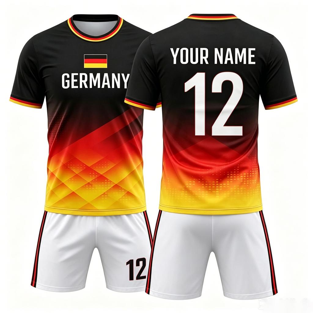 Customizable Two Piece Soccer Jersey Set Lightweight Breathable Fabric Athletic Fit Sportswear for Training and Matches