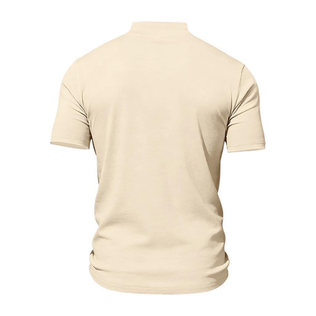 Men’s Short Sleeve Crew Neck T Shirt Soft Cotton Material Classic Fit Plain Basic Tee Comfortable Daily Wear Top