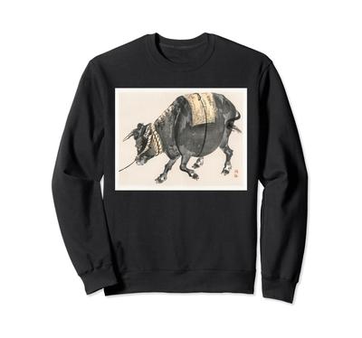 Kono Bairei Vintage Bull Painting Japanese Art Sweatshirt