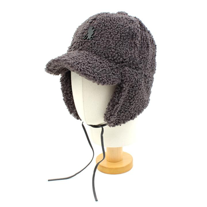 Yunibeosyeolkemiseuteuli Thunder Gray Fleece Earflap Cap