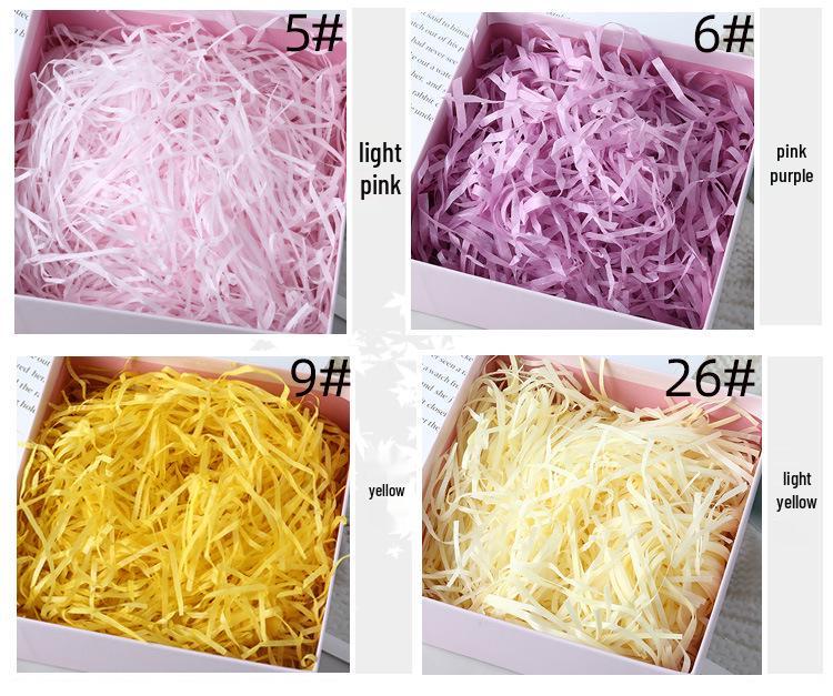 500g Candy Red Wine Gift Box Raffia Shredded Paper Filler for Weddings and Festivals