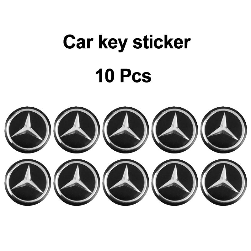 GLC GLB 2/5/10 Stück Auto Fernbedienung Schlüssel Aufkleber Aluminium Emblem Decal Für Mercedes Benz W206 W220 W210 W168 GLC W126 W140 W169 W177 W2