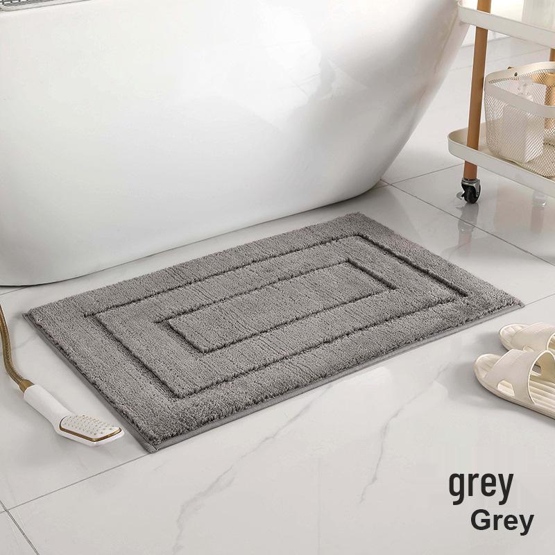 Superfiber Recycled Non-slip Bathroom Mat: Thick Jacquard, Strong Water Absorption