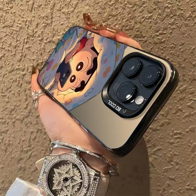 Shin-chan Silver Apple 17 Pro Max Drop-Proof Phone Case (fits 16 Pro/15/14/13/12/XR/XS Max)