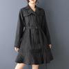Long Sleeve Oversized Vintage Black Casual Loose Autumn Spring Winter Trench Coat for Women Outerwear