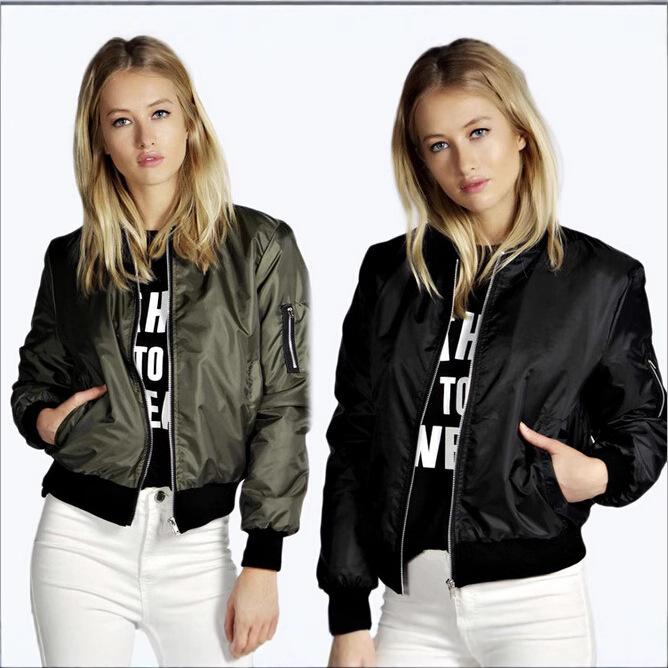 Giacca Moda Autunno Inverno 2016 Europa America Colore Unico Zip Corta