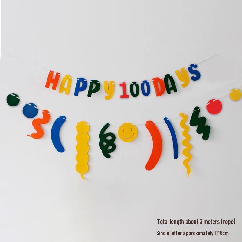 Koreanischer Stil 1. Geburtstag Vlies-Banner für Kinder