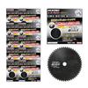 HiKOKI Saw Black 190mm 52 for Circular Saws and Circular 12 Blades Per (Hikoki) Carbide-tipped Blade, II, Diameter, Teeth, Dust-collecting Saws, Pack,