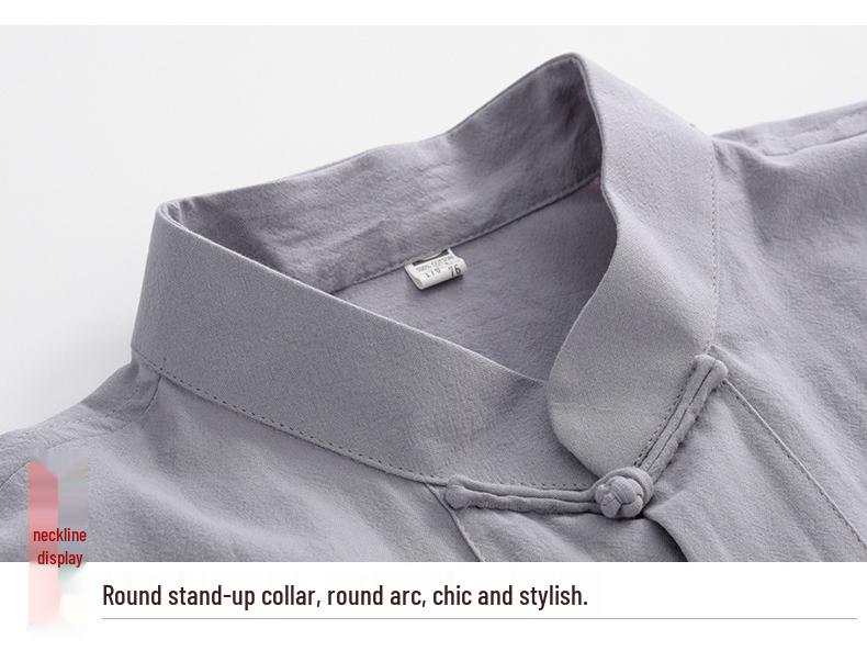 Men's Summer Cotton Linen Tai Chi Suit – Short Sleeve Tang Suit Set