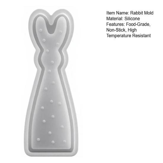 Rabbit Mold 3D Bunny Pattern Silicone Mold Resin Casting Flexible Reusable Epoxy Mold DIY Crafts Easter Gift Making Mold Spring