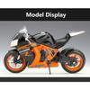 Welly 1/10 KTM 1190 RC8 R Alloy Sports Motorcycle Model Simulation Metal Toy Street Racing Motorcycle Model Collection Kids Gift