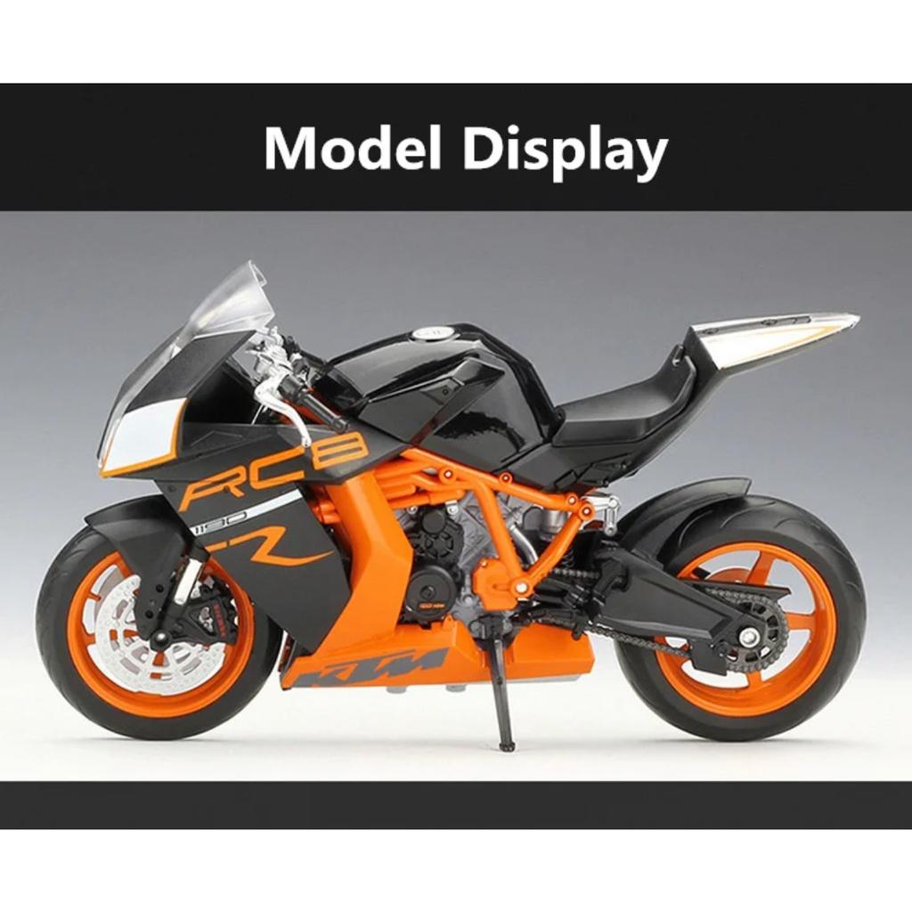 Welly 1/10 KTM 1190 RC8 R Alloy Sports Motorcycle Model Simulation Metal Toy Street Racing Motorcycle Model Collection Kids Gift