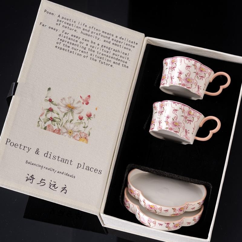 Poesie und Distanz "Verbeugung" Kaffeetasse Geschenkbox mit Nischengeschenken für Geburtstage von Freundinnen, Hochzeit, Premium-Sinn